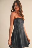 Leather Tube Mini Dress