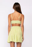Floral Twisted Cutout Mini Dress - Greige Goods