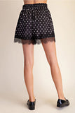 Polka and Lace Shorts