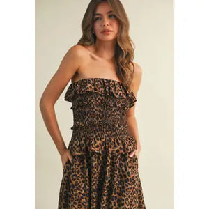 Tube Maxi Dress W/ Ruffle Detail