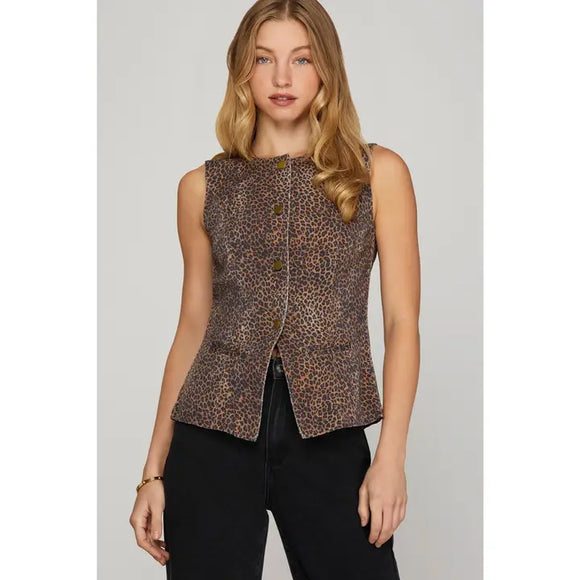 Animal Print Vest