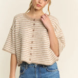 Striped Knit Cardigan - Greige Goods