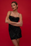 Velvet Combo Mini Dress - Greige Goods