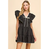 Bow Scalloped Dress