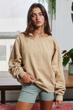 Reversible Twist-Front Sweatshirt Top