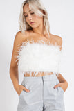 Feather Bandeau Top - Greige Goods