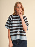 Weekend Stripe Cardigan