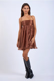 Sheer Layered Swing Dress - Greige Goods