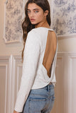 Cut Out Twist Back Top - Greige Goods