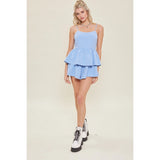 Tiered Ruffle Cocktail Romper - Greige Goods