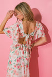 A Printed Woven Maxi Dress - Greige Goods