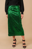 Sharon Sequin Midi Skirt - Greige Goods