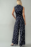 Vogue Dot Jumpsuit - Greige Goods