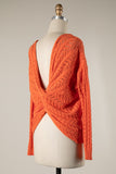 Reversible Twist Crochet Knit Sweater - Greige Goods