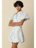 Elain Puff-Sleeve Mini - Greige Goods