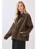 Twill Leopard Denim Jacket