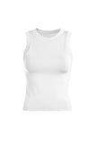 Smooth Thick Banded Tank - Greige Goods