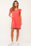 Audrina Peplum Dress - Greige Goods
