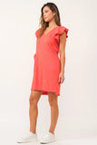Audrina Peplum Dress - Greige Goods