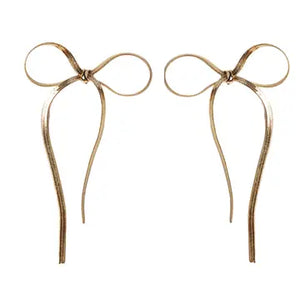 Maxi Bow Earrings - Greige Goods