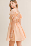 Plaid Puff Sleeve Mini - Greige Goods