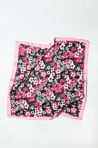 Flower Print Silky Scarf - Greige Goods