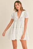 Sailor Collar Mini Dress - Greige Goods