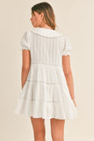 Sailor Collar Mini Dress - Greige Goods