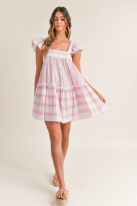 Stripe Square Neck Dress - Greige Goods