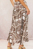 Printed Satin Skirt - Greige Goods