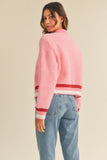 Fuzzy Zip Up Knit Jacket - Greige Goods