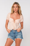 Front Tie Crop - Greige Goods