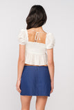 Front Tie Crop - Greige Goods