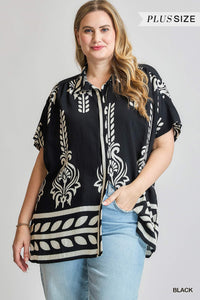 Curvy Girl Oversized Button Up Shirt