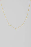 Multi Rhinestone Drop Necklace - Greige Goods