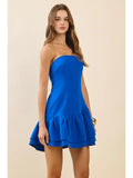 Strapless Ruffle Mini Dress