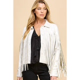 Fringe Faux Leather - Greige Goods