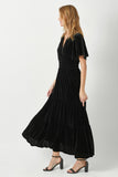 Ruffle Sleeve Velvet Maxi - Greige Goods