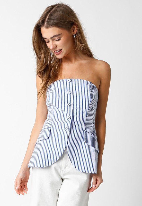 Leslie Top - Greige Goods