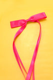Long Satin Bow Clip - Greige Goods