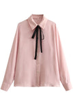 Bow Tie Button Down Shirt - Greige Goods