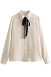 Bow Tie Button Down Shirt - Greige Goods