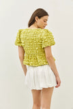 Bubble Babydoll Textured Blouse