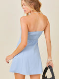 Strapless Flare Mini Dress - Greige Goods