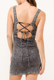 Wash Denim Mini Dress - Greige Goods