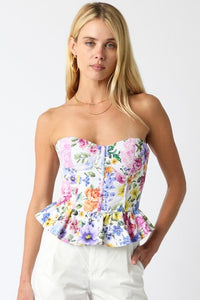 Aria Floral Tank - Greige Goods