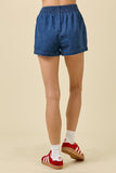 Flared Denim Shorts - Greige Goods