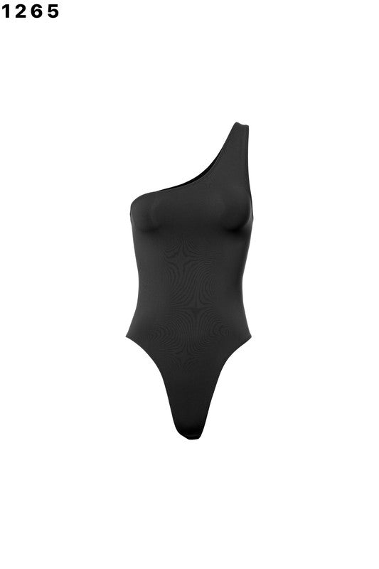 Double Layer One Shoulder Bodysuit
