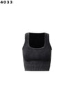 Thick Rib Washed Crop Tank - Greige Goods