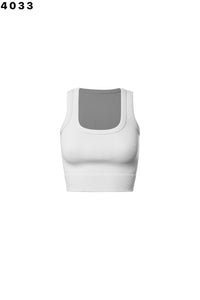 Thick Rib Washed Crop Tank - Greige Goods